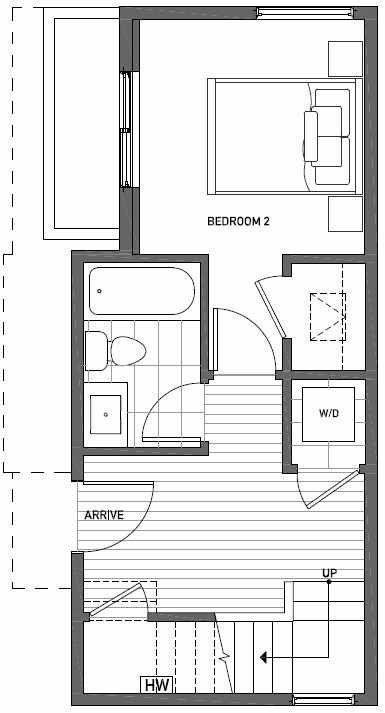 First Floor Plan of 1724A 11th Avenue in Wyn Tonwhomes, Capitol Hill Seattle