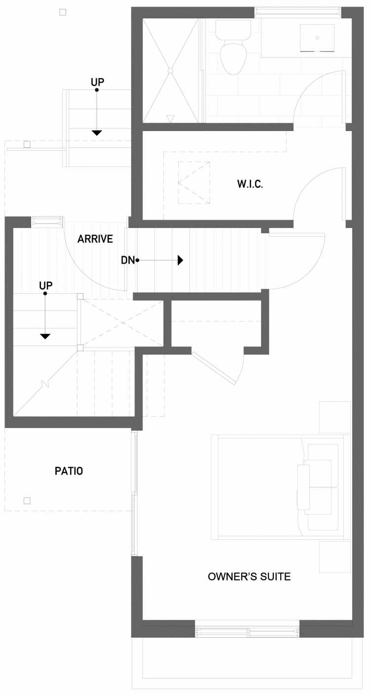 First Floor Plan of 1724B 11th Avenue in Wyn Tonwhomes, Capitol Hill Seattle