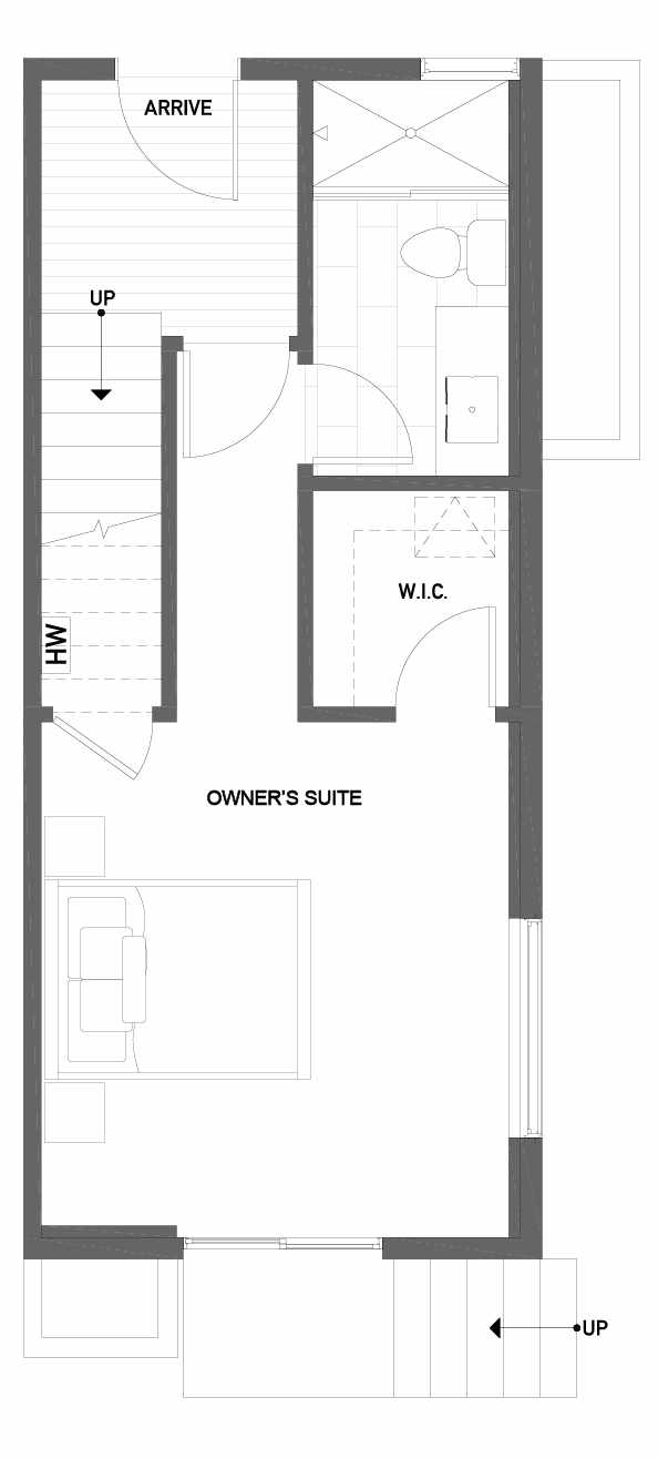 First Floor Plan of 1724G 11th Avenue in Wyn Tonwhomes, Capitol Hill Seattle