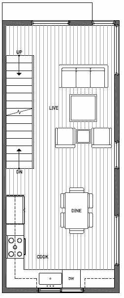 Second Floor Plan of 1724G 11th Avenue in Wyn Tonwhomes, Capitol Hill Seattle