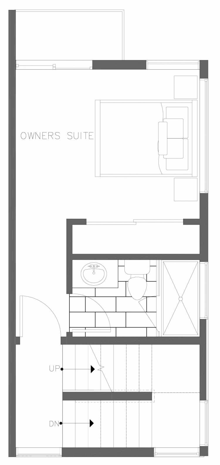 Third Floor Plan of 1728A 11th Ave, One of the Altair Townhomes in Capitol Hill by Isola Homes