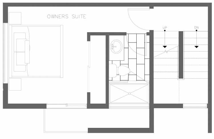 Third Floor Plan of 1728B 11th Ave, One of the Altair Townhomes in Capitol Hill by Isola Homes