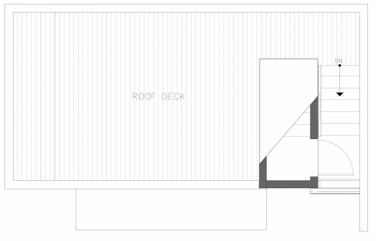 Roof Deck Floor Plan of 1728B 11th Ave, One of the Altair Townhomes in Capitol Hill by Isola Homes