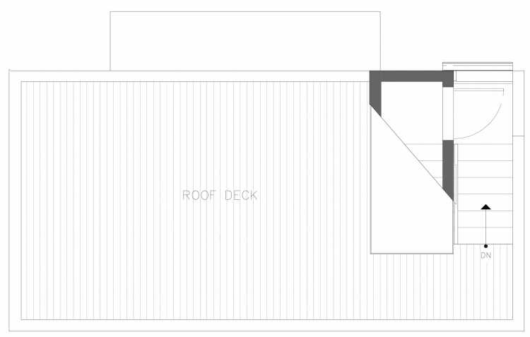 Roof Deck Floor Plan of 1728C 11th Ave, One of the Altair Townhomes in Capitol Hill by Isola Homes