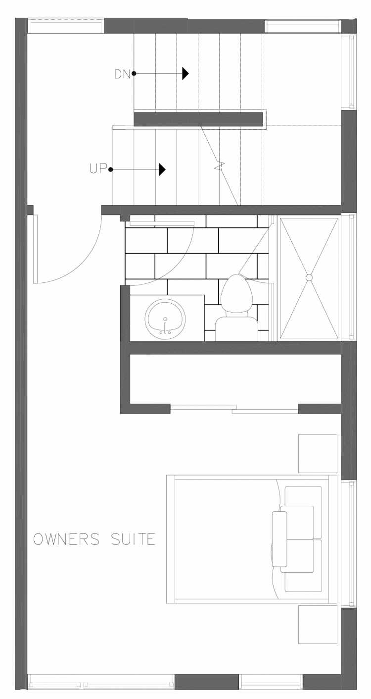 Third Floor Plan of 1730A 11th Ave, One of the Altair Townhomes in Capitol Hill by Isola Homes