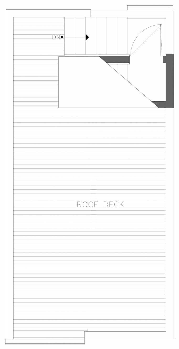 Roof Deck Floor Plan of 1730A 11th Ave, One of the Altair Townhomes in Capitol Hill by Isola Homes