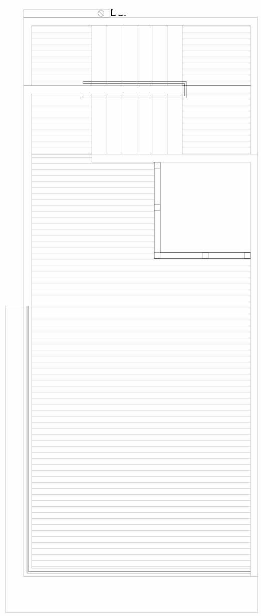 Roof Deck Floor Plan of 1802 E Spruce St, in the Opal Rowhomes of the Cabochon Collection