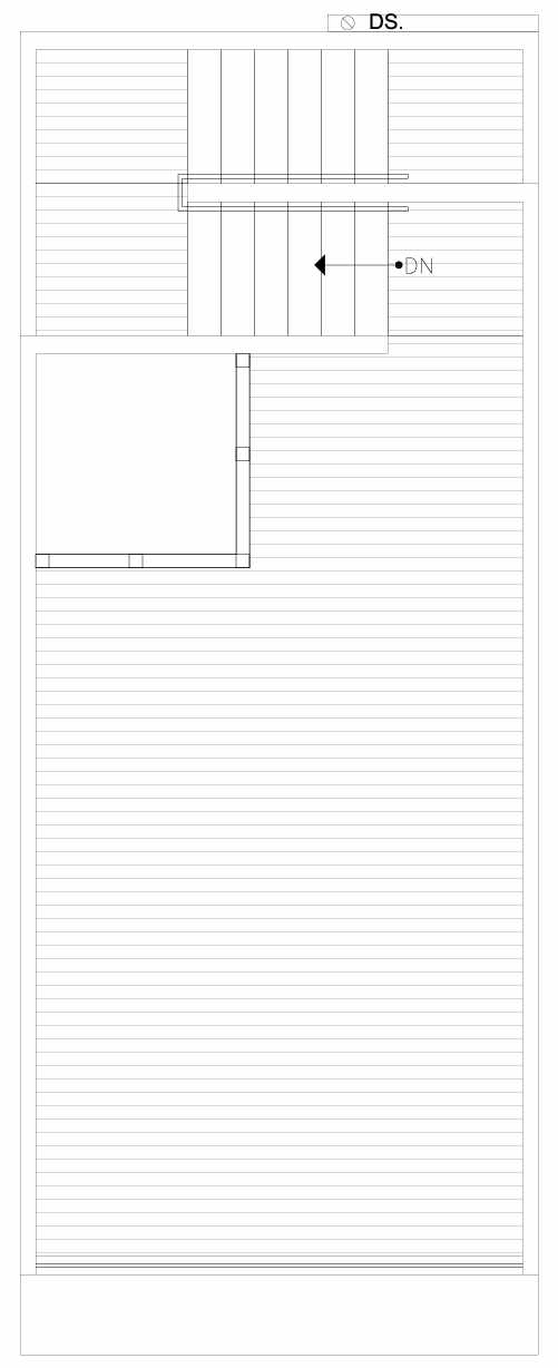 Roof Deck Floor Plan of 1804 E Spruce St, in the Opal Rowhomes of the Cabochon Collection