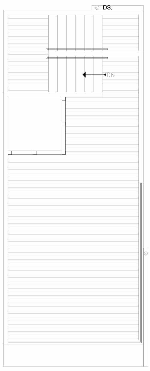 Roof Deck Floor Plan of 1806 E Spruce St, in the Opal Rowhomes of the Cabochon Collection