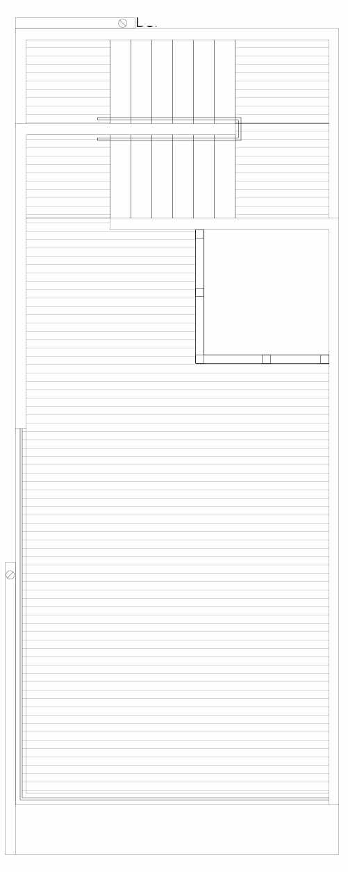 Roof Deck Floor Plan of 1808 E Spruce St, in the Opal Rowhomes of the Cabochon Collection