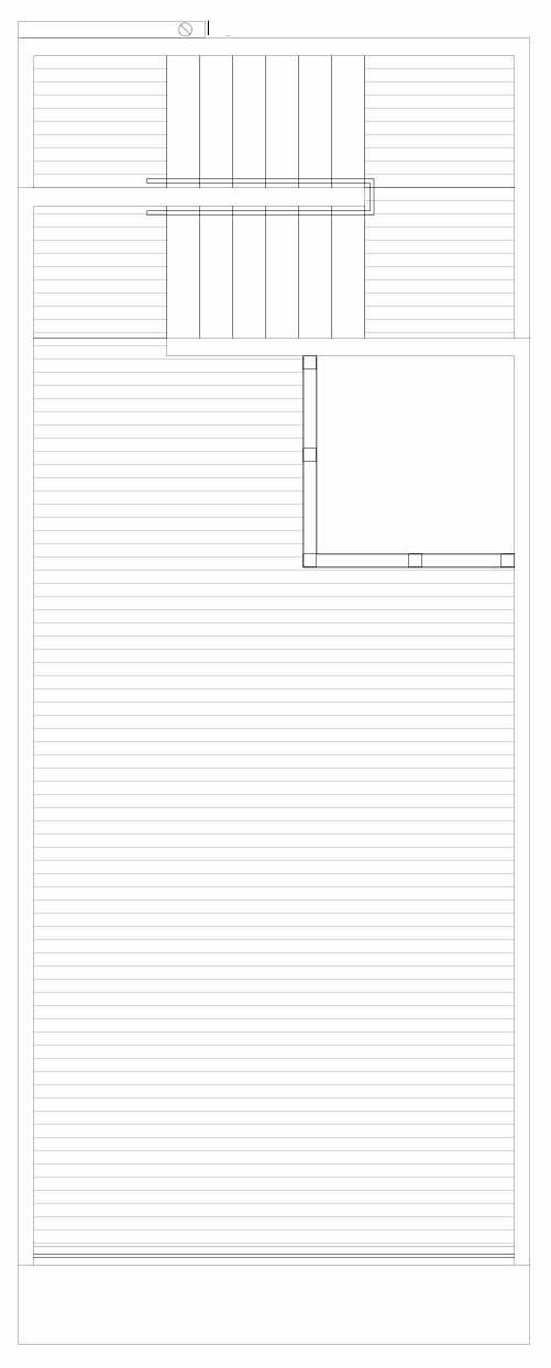 Roof Deck Floor Plan of 1810 E Spruce St, in the Opal Rowhomes of the Cabochon Collection