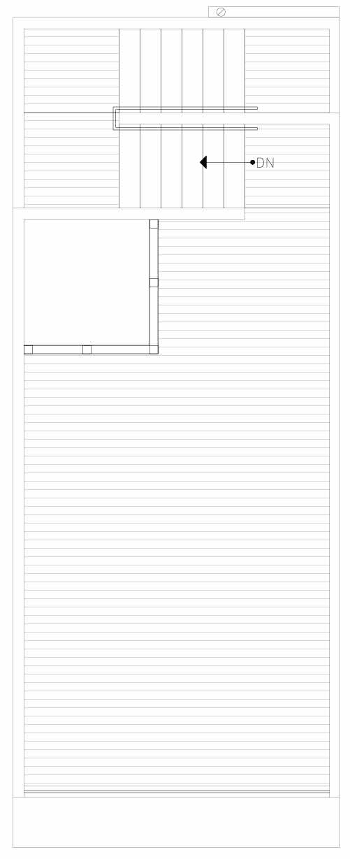 Roof Deck Floor Plan of 1812 E Spruce St, in the Opal Rowhomes of the Cabochon Collection