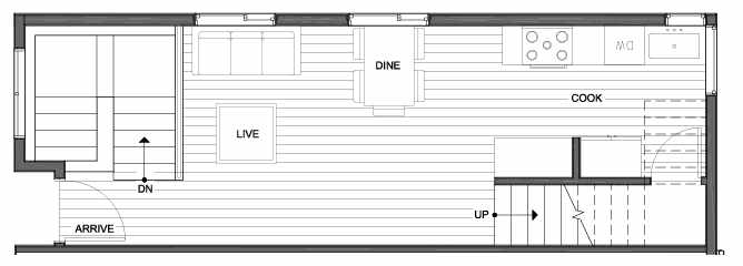 Second Floor Plan of 1831 14th Ave, One of the Reflections at 14th and Denny Townhomes by Isola Homes