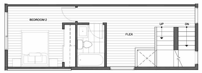 Third Floor Plan of 1833 14th Ave, One of the Reflections at 14th and Denny Townhomes by Isola Homes