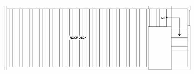 Roof Deck Floor Plan of 1833 14th Ave, One of the Reflections at 14th and Denny Townhomes by Isola Homes