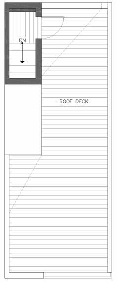 Roof Deck Floor Plan of 201B 23rd Ave E, a 6 Central Townhome by Isola Homes