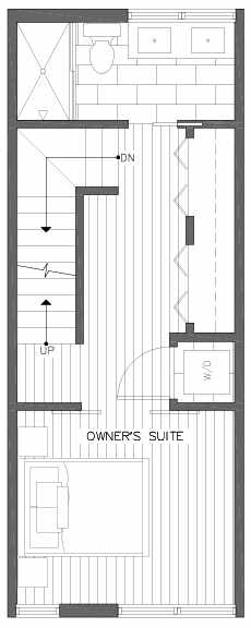 Third Floor Plan of 201B 23rd Ave E, a 6 Central Townhome by Isola Homes