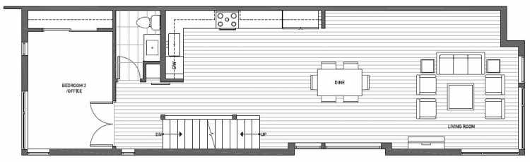 Second Floor Plan of 2125 Dexter Avenue N