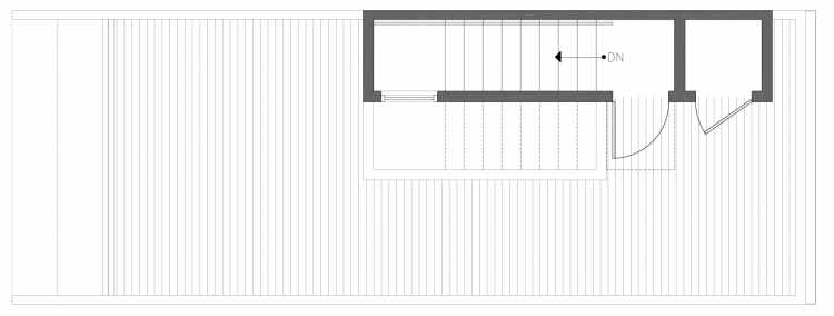 Roof Deck Floor Plan of 212C 18th Ave, One of the Amber Townhomes in Cabochon Collection