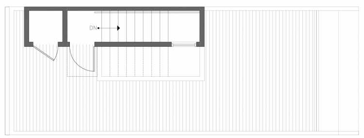 Roof Deck Floor Plan of 212B 18th Ave, One of the Amber Townhomes in Cabochon Collection