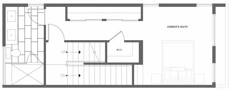 Third Floor Plan of 212G 18th Ave, One of the Amber Townhomes in Cabochon Collection