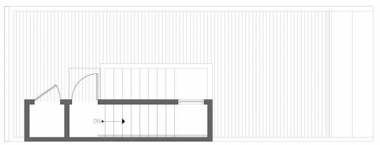 Roof Deck Floor Plan of 212G 18th Ave, One of the Amber Townhomes in Cabochon Collection