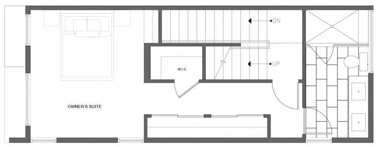 Third Floor Plan of 214 18th Ave, One of the Jade Rowhomes of the Cabochon Collection in the Central District