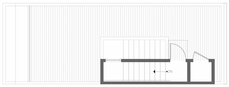 Roof Deck Floor Plan of 216 18th Ave, One of the Jade Rowhomes of the Cabochon Collection in the Central District