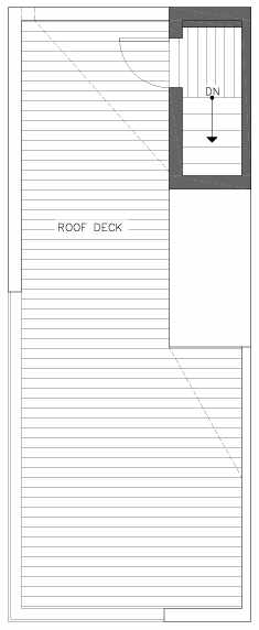 Roof Deck Floor of 2218 E John St, a 6 Central Townhome by Isola Homes