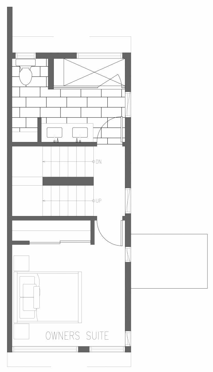 Third Floor Plan of 2355 Beacon Ave S, One of the Brea Townhomes in North Beacon Hill
