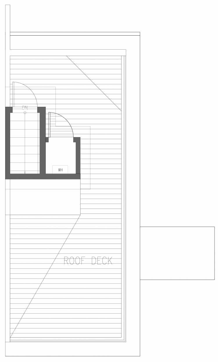 Roof Deck Floor Plan of 2355 Beacon Ave S, One of the Brea Townhomes in North Beacon Hill