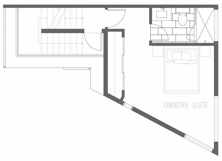 Third Floor Plan of 2400 13th Ave S, One of the Brea Townhomes in North Beacon Hill