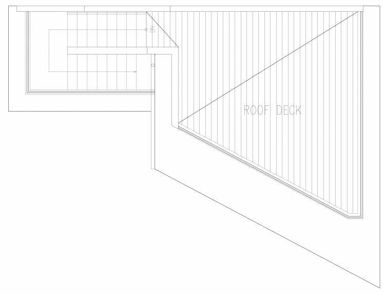 Roof Deck Floor Plan of 2400 13th Ave S, One of the Brea Townhomes in North Beacon Hill