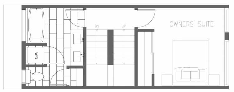Third Floor Plan of 2402 13th Ave S, One of the Brea Townhomes in North Beacon Hill