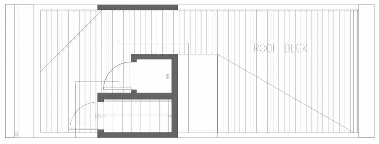 Roof Deck Floor Plan of 2402 13th Ave S, One of the Brea Townhomes in North Beacon Hill