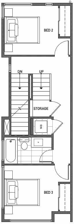 Second Floor Plan of 2414C NW 64th St in Ballard