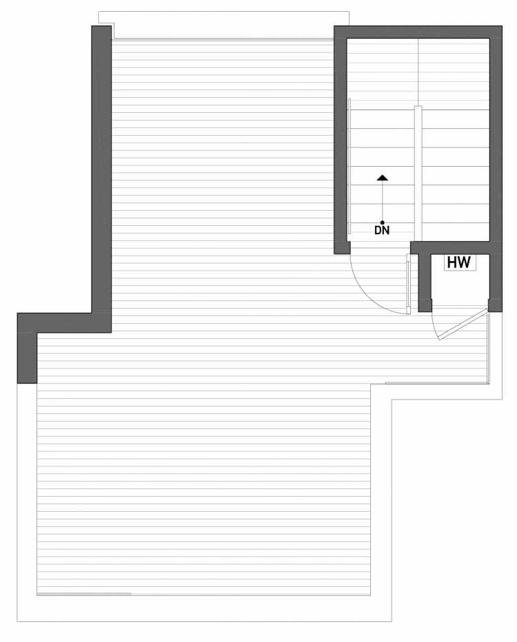 Roof Deck Floor Plan of 2430 Boyer Ave E of the Baymont Townhomes