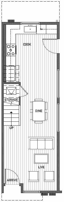 First Floor Plan of 2444A NW 64th St in Ballard