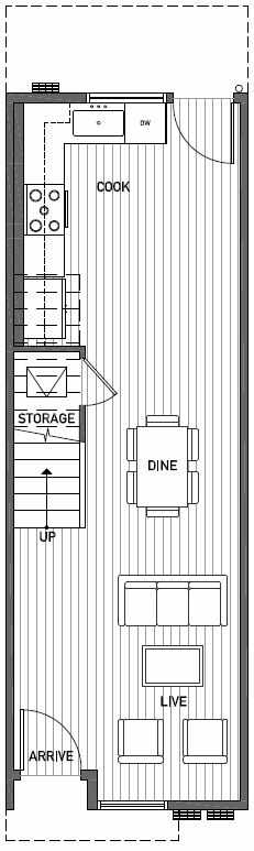 First Floor Plan of 2444B NW 64th St in Ballard