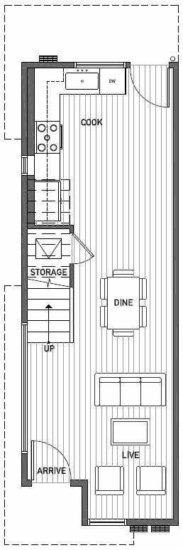 First Floor Plan of 2444C NW 64th St in Ballard