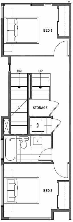 Second Floor Plan of 2444C NW 64th St in Ballard