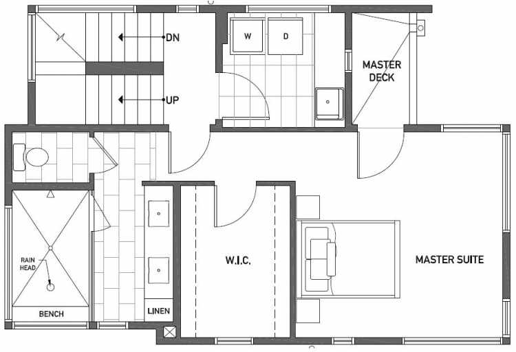 Second Floor Plan of 2450 NW 64th St in the Ballard Neighborhood of Seattle