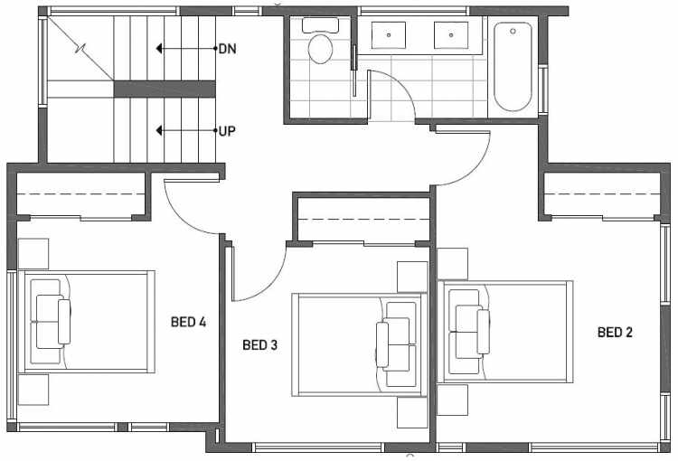 Third Floor Plan of 2450 NW 64th St in the Ballard Neighborhood of Seattle