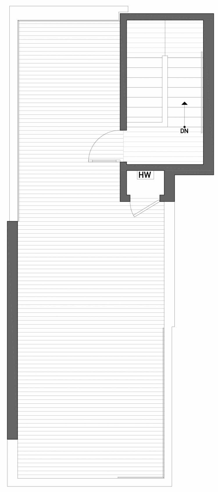 Roof Deck Floor Plan of 2504 Everett Ave E of the Baymont Townhomes