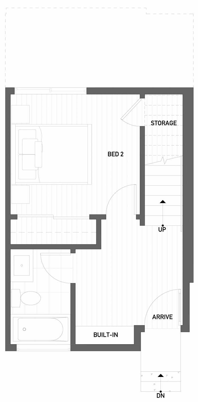 First Floor Plan of 2506 Everett Ave E of the Baymont Townhomes