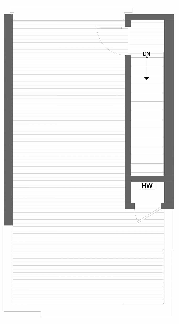 Roof Deck Floor Plan of 2506 Everett Ave E of the Baymont Townhomes