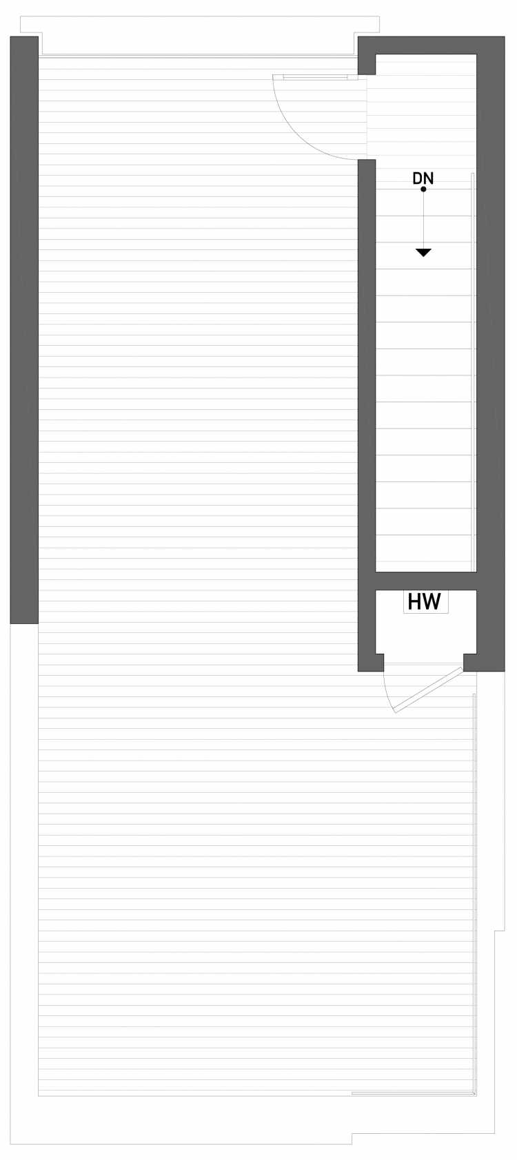 Roof Deck Floor Plan of 2508 Everett Ave E of the Baymont Townhomes