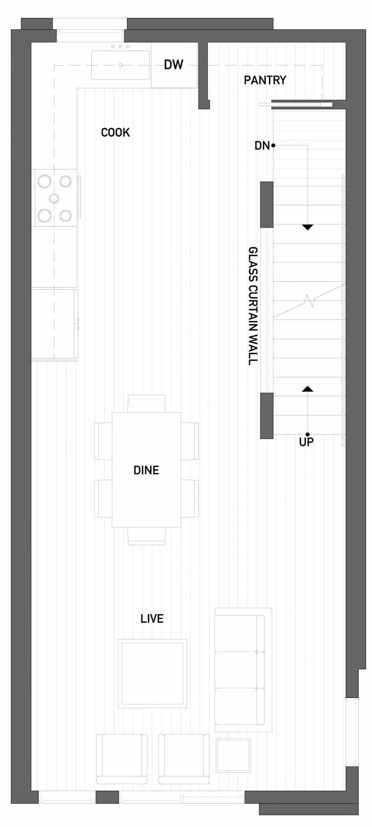 Third Floor Plan of 2508 Everett Ave E of the Baymont Townhomes