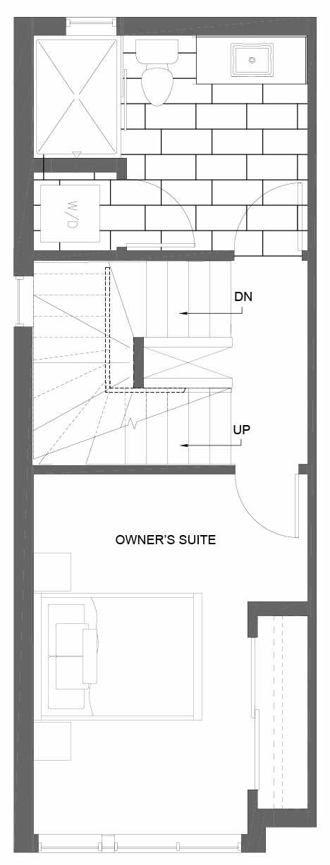 Third Floor Plan of 3015A 30th Ave W, One of the Lochlan Townhomes by Isola Homes in Magnolia