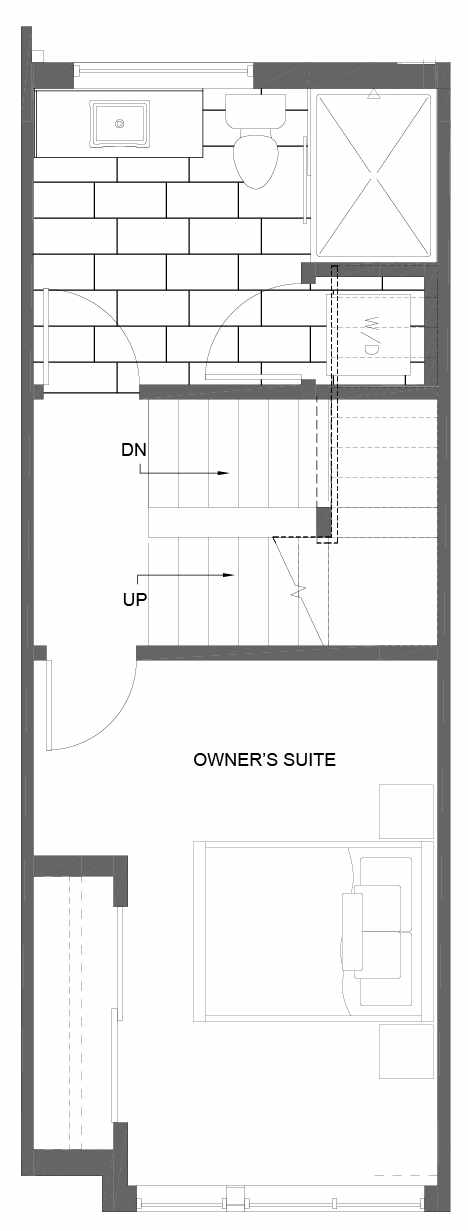 Third Floor Plan of 3015B 30th Ave W, One of the Lochlan Townhomes by Isola Homes in Magnolia